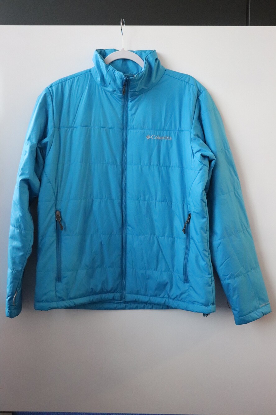 Columbia Mens Omni Heat Jacket Insulated Puffer Interchange Medium Blue Outdoors